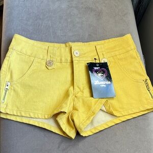 LRG Women's Bright Yellow Jean Shorts